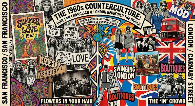 The 1960s Counterculture: How San Francisco and London Redefined the World